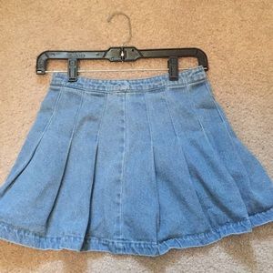 denim pleated skirt forever 21